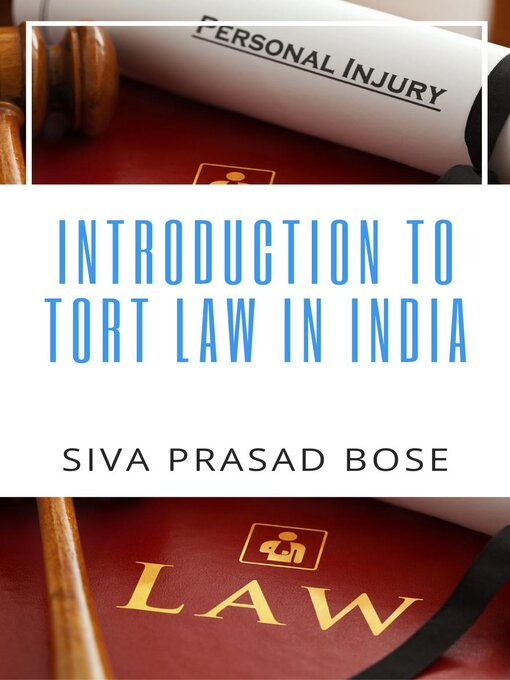 Title details for Introduction to Tort Law in India by Siva Prasad Bose - Wait list